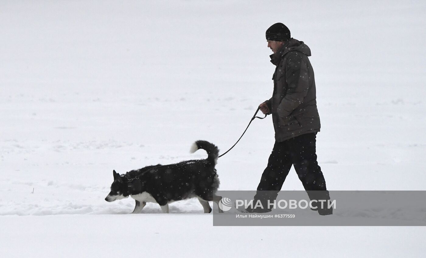 Снегопад в Красноярском крае