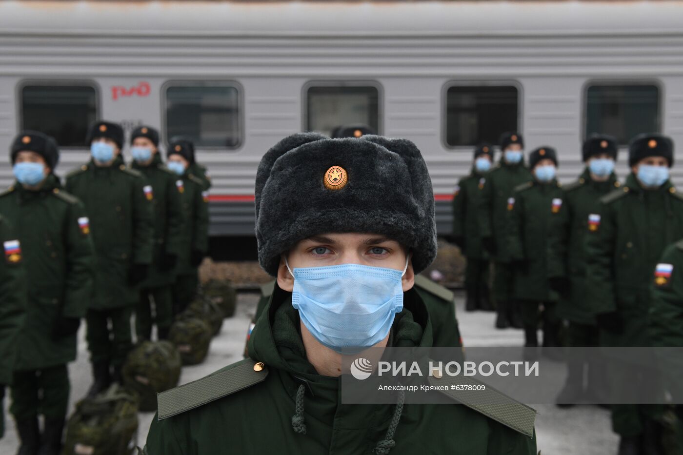 Отправка призывников в Новосибирске