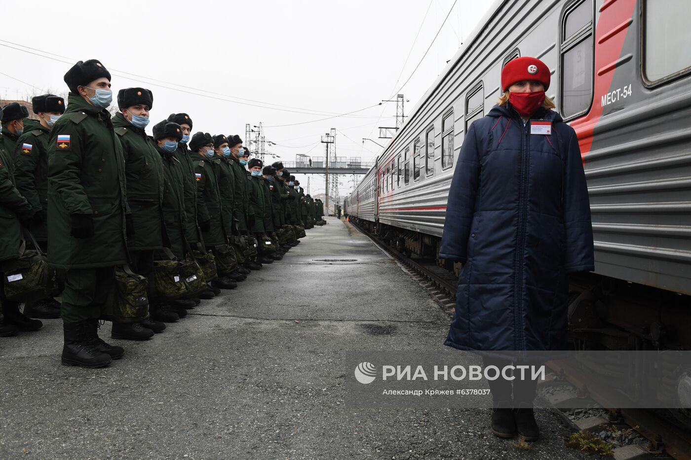 Отправка призывников в Новосибирске