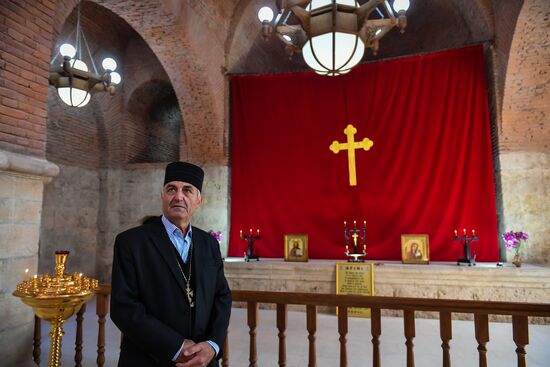 Открытие удинской церкви в селе Нидж Габалинского района Азербайджана