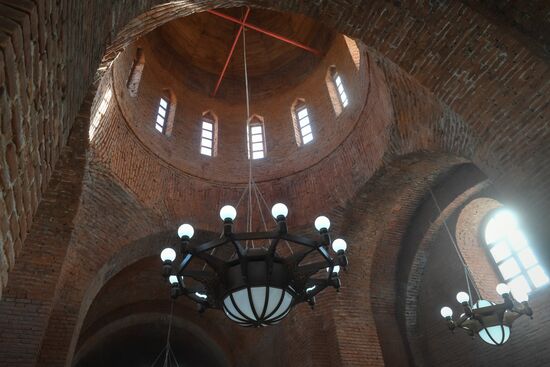 Открытие удинской церкви в селе Нидж Габалинского района Азербайджана