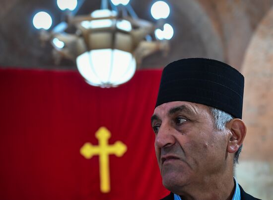 Открытие удинской церкви в селе Нидж Габалинского района Азербайджана