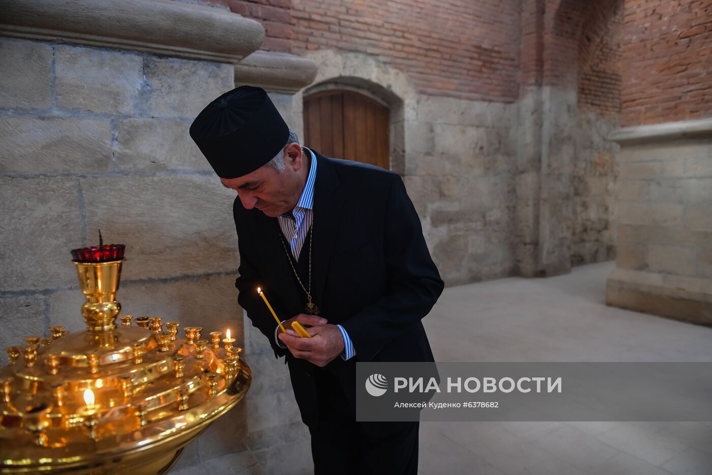 Открытие удинской церкви в селе Нидж Габалинского района Азербайджана