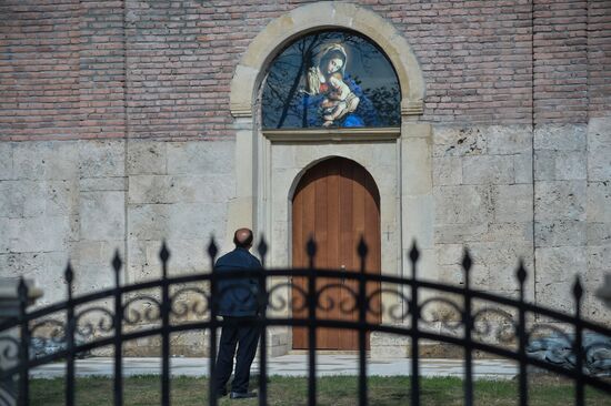 Открытие удинской церкви в селе Нидж Габалинского района Азербайджана