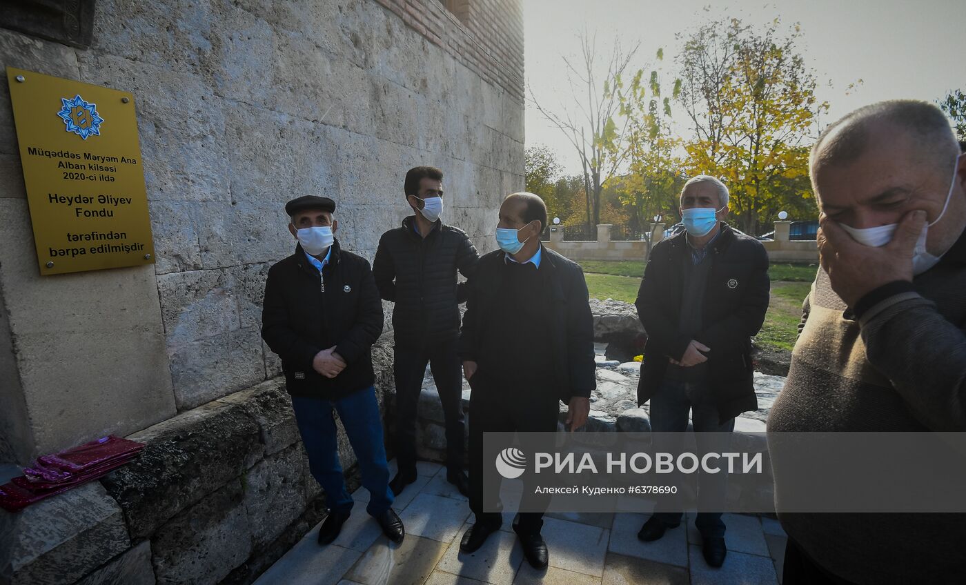 Открытие удинской церкви в селе Нидж Габалинского района Азербайджана