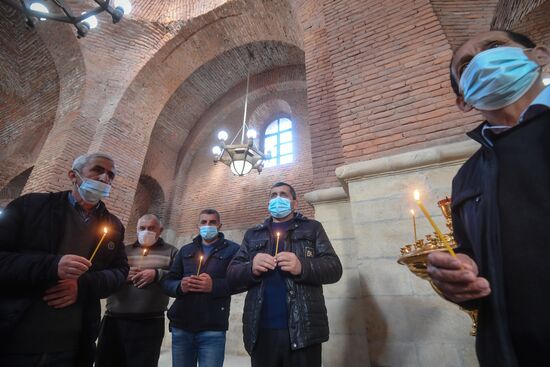 Открытие удинской церкви в селе Нидж Габалинского района Азербайджана