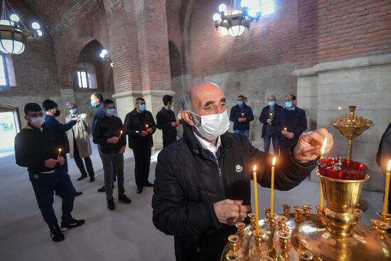 Открытие удинской церкви в селе Нидж Габалинского района Азербайджана