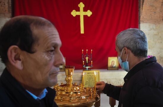 Открытие удинской церкви в селе Нидж Габалинского района Азербайджана