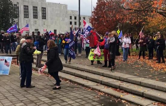 Акция сторонников Трампа в Орегоне