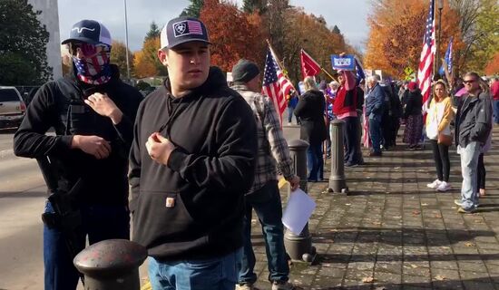 Акция сторонников Трампа в Орегоне