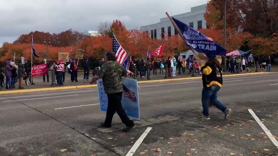 Акция сторонников Трампа в Орегоне