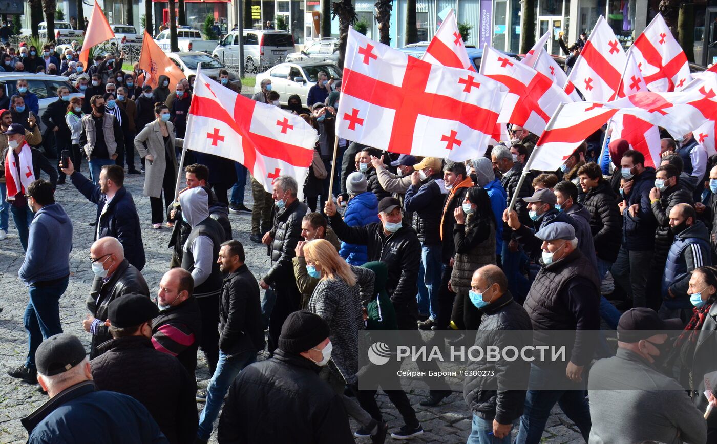 Акция протеста в Грузии