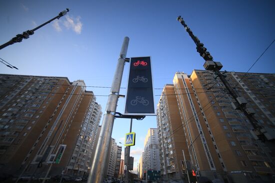 В Москве появились светофоры для велосипедистов