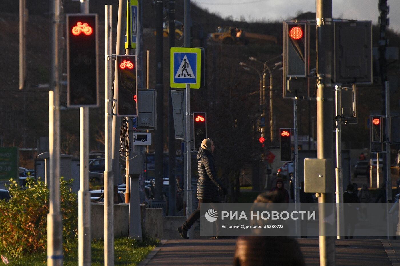 В Москве появились светофоры для велосипедистов