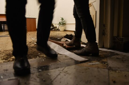 Ситуация у здания правительства Армении в Ереване