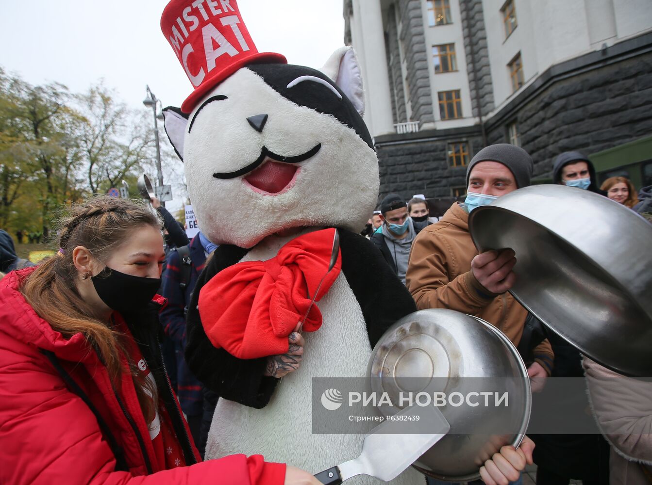 Акция против карантинных мер на Украине