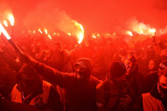Марш националистов в Варшаве