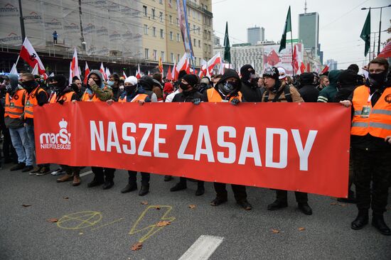 Марш националистов в Варшаве