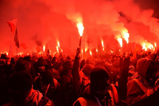 Марш националистов в Варшаве