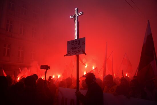 Марш националистов в Варшаве