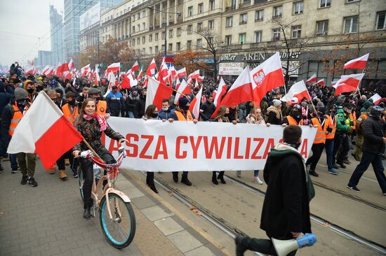 Марш националистов в Варшаве