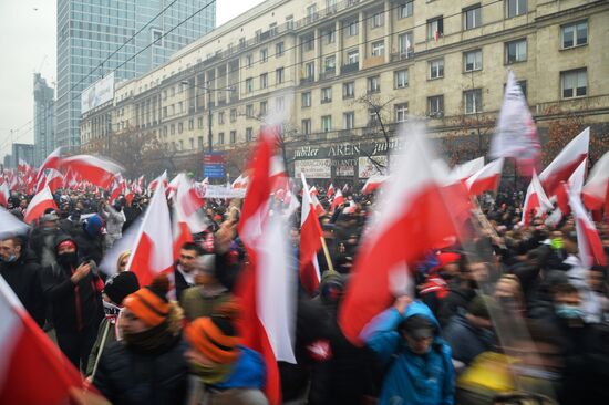 Марш националистов в Варшаве