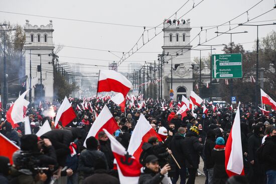 Марш националистов в Варшаве