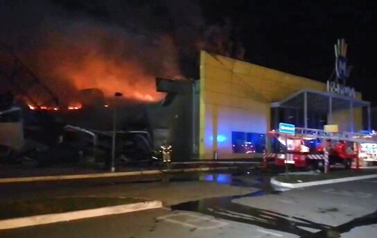 Пожар в ТЦ в Рязани