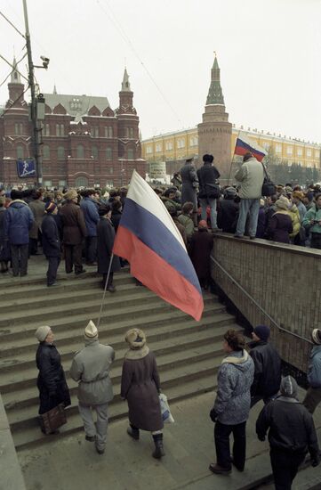 Митинг на Манежной площади в Москве