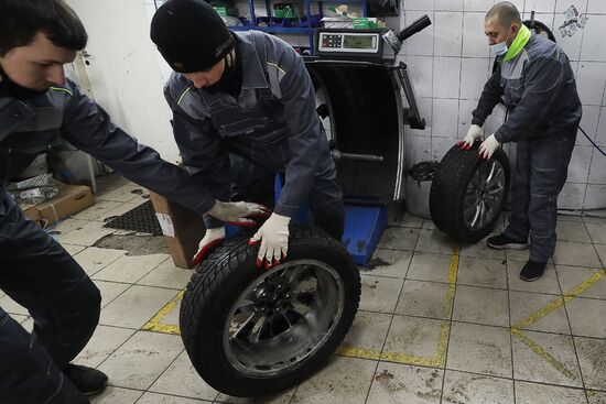 Шиномонтажный сезон в Москве