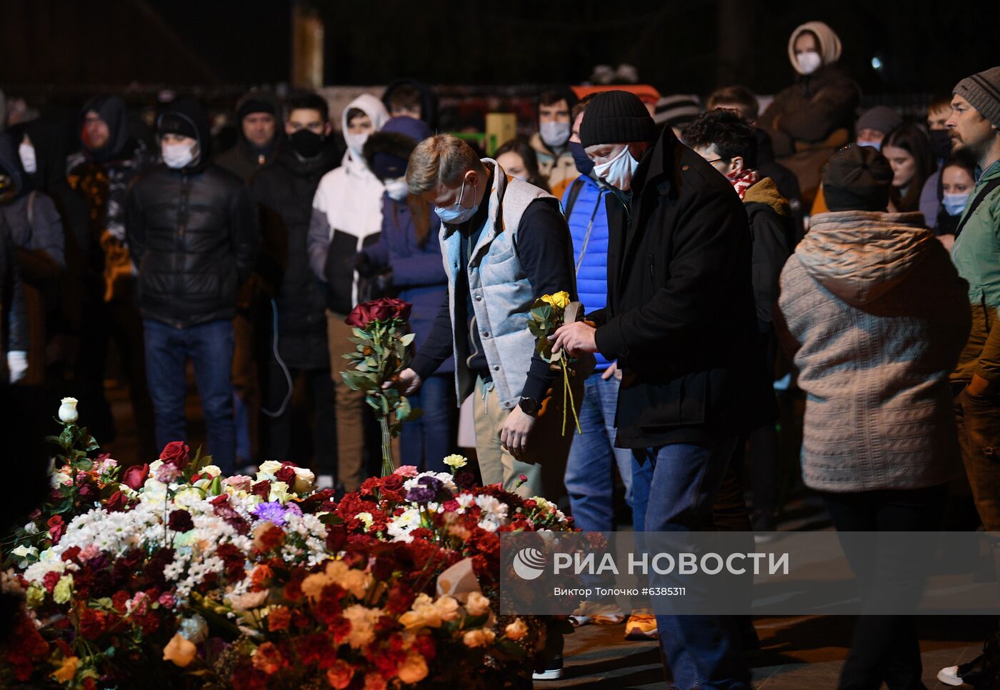 Акция памяти погибшего сторонника оппозиции Р. Бондаренко в Минске