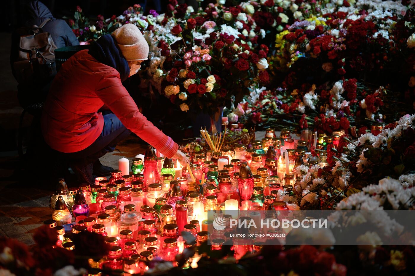 Акция памяти погибшего сторонника оппозиции Р. Бондаренко в Минске