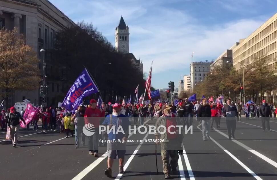 Акция в поддержку Трампа в Вашингтоне