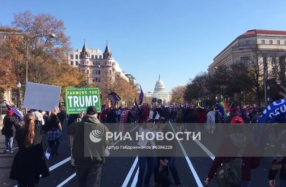 Акция в поддержку Трампа в Вашингтоне