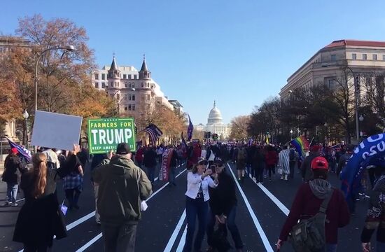 Акция в поддержку Трампа в Вашингтоне