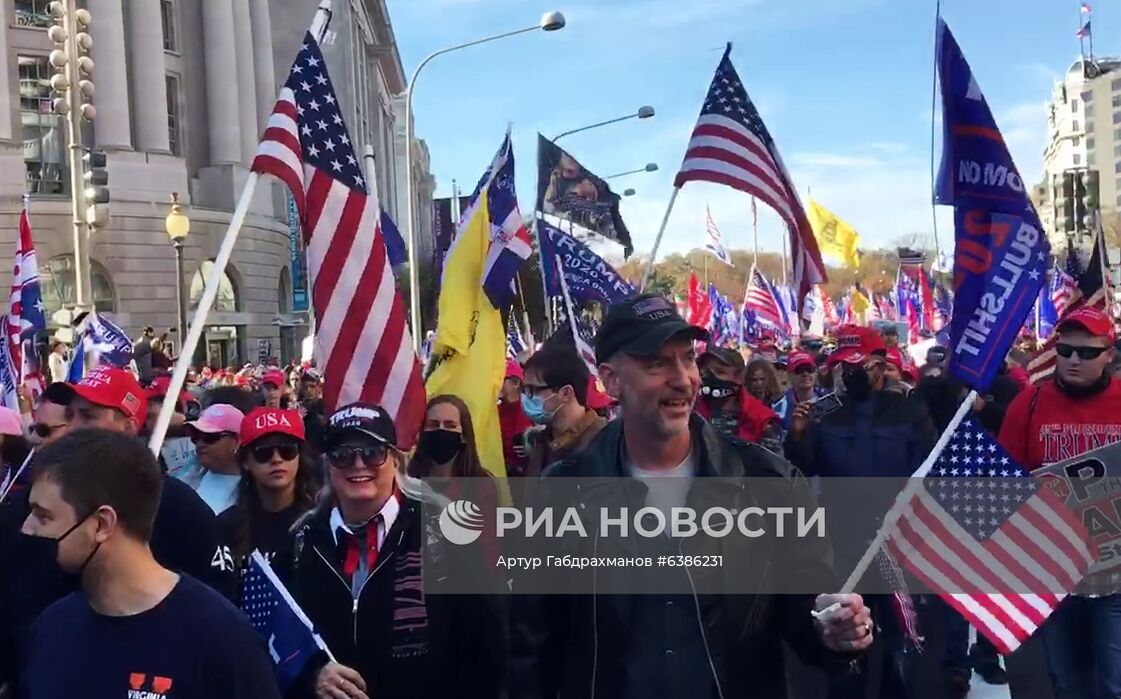 Акция в поддержку Трампа в Вашингтоне