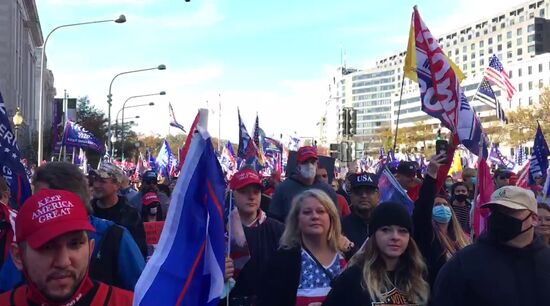 Акция в поддержку Трампа в Вашингтоне