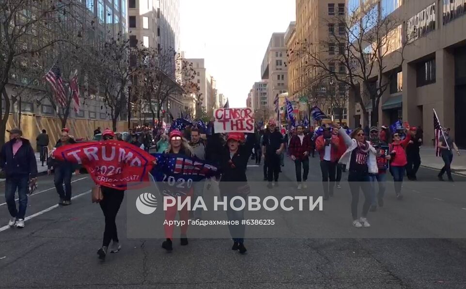 Акция в поддержку Трампа в Вашингтоне