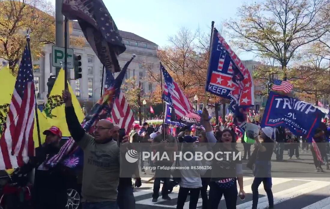 Акция в поддержку Трампа в Вашингтоне