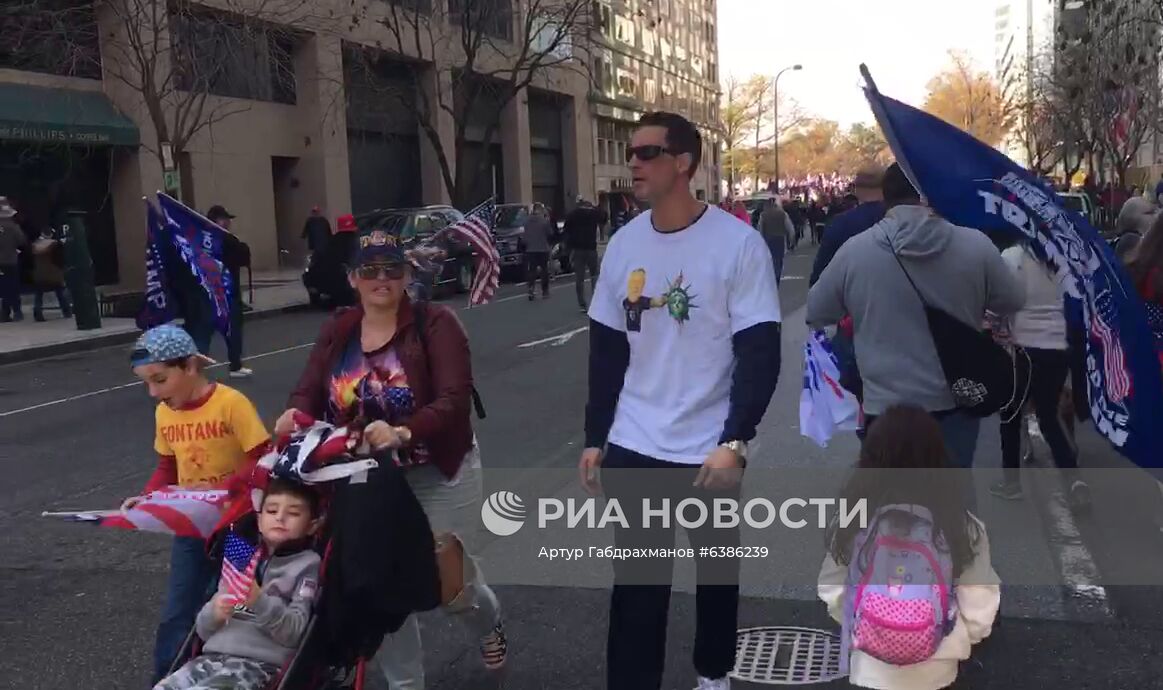 Акция в поддержку Трампа в Вашингтоне