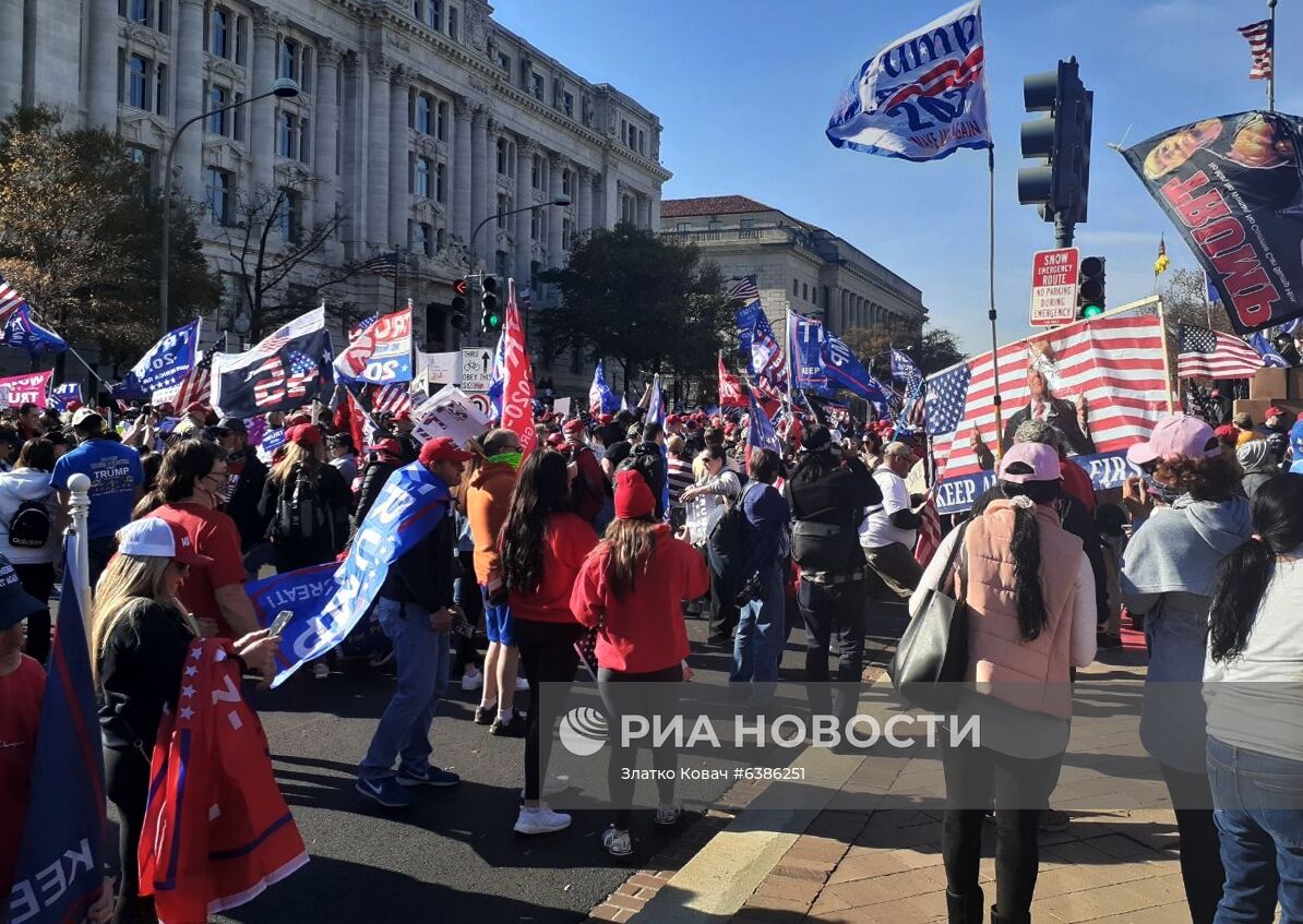 Акция в поддержку Трампа в Вашингтоне