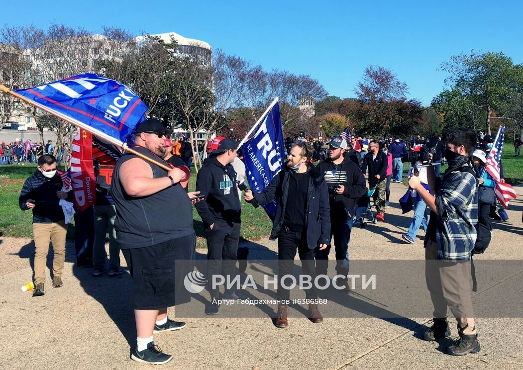 Акция в поддержку Трампа в Вашингтоне