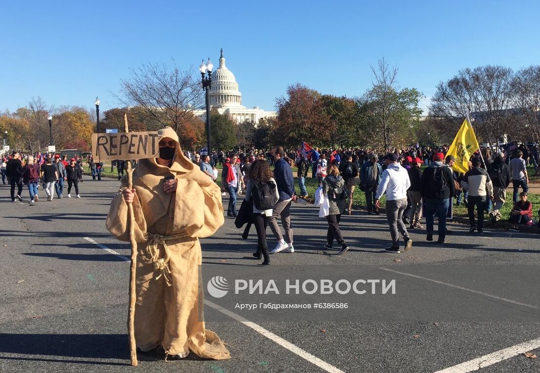 Акция в поддержку Трампа в Вашингтоне