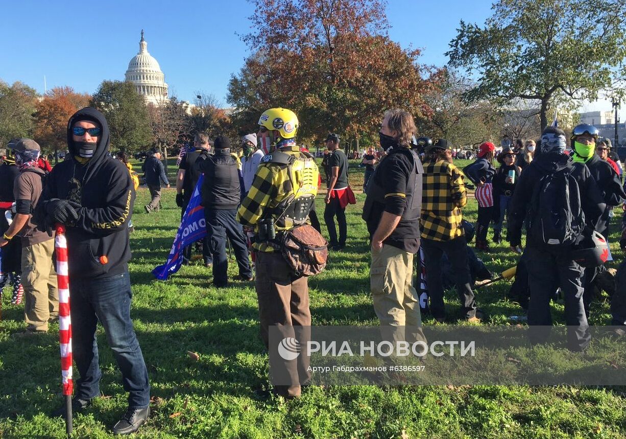 Акция в поддержку Трампа в Вашингтоне