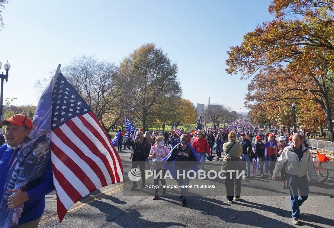 Акция в поддержку Трампа в Вашингтоне