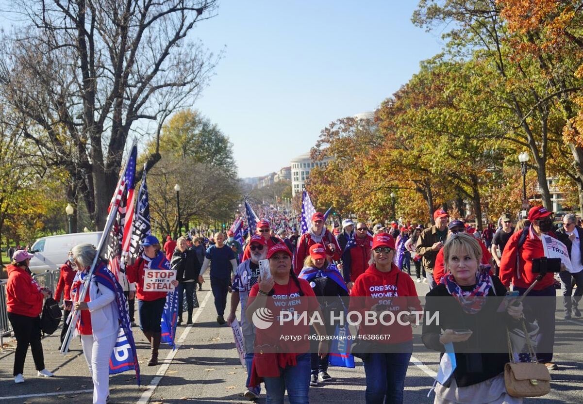 Акция в поддержку Трампа в Вашингтоне