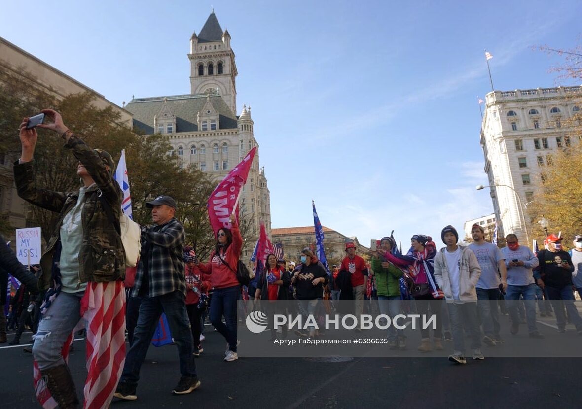 Акция в поддержку Трампа в Вашингтоне