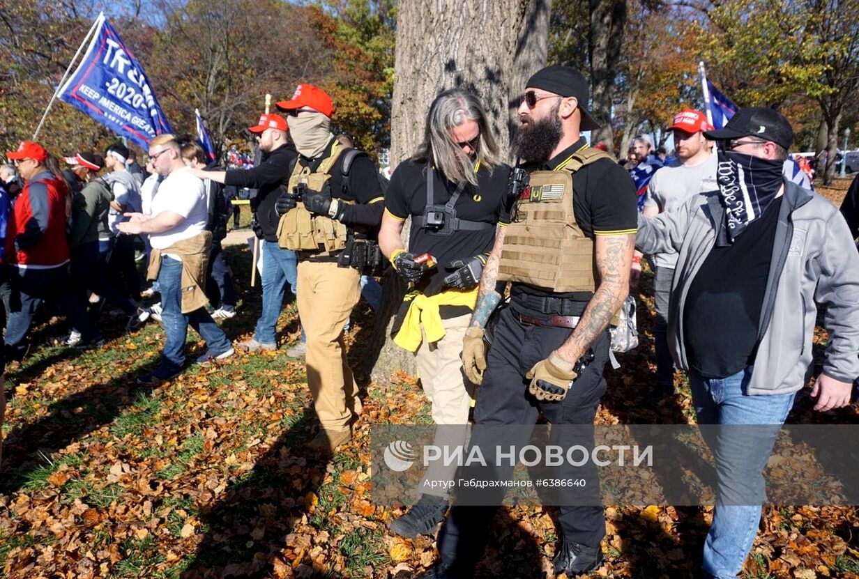 Акция в поддержку Трампа в Вашингтоне