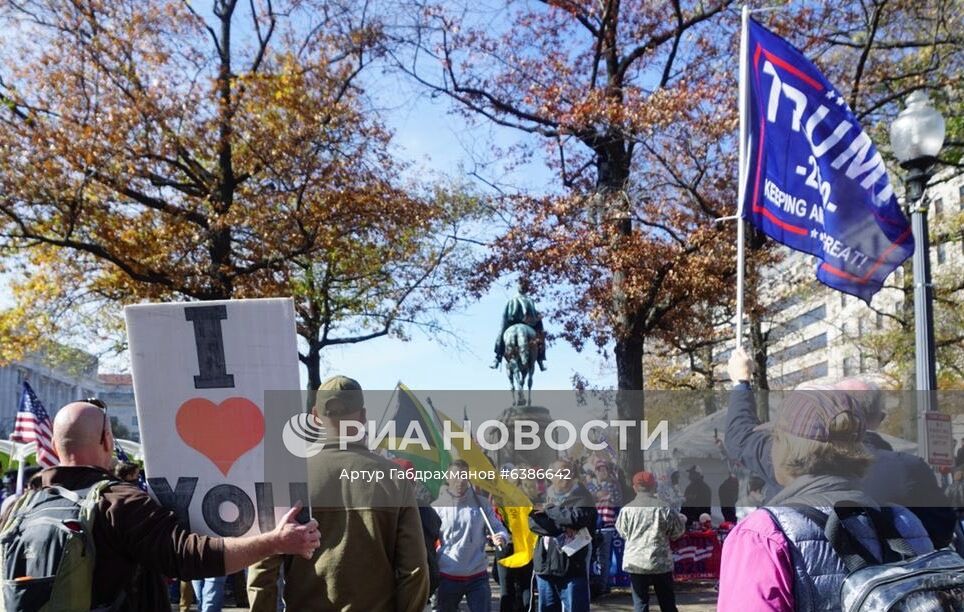 Акция в поддержку Трампа в Вашингтоне