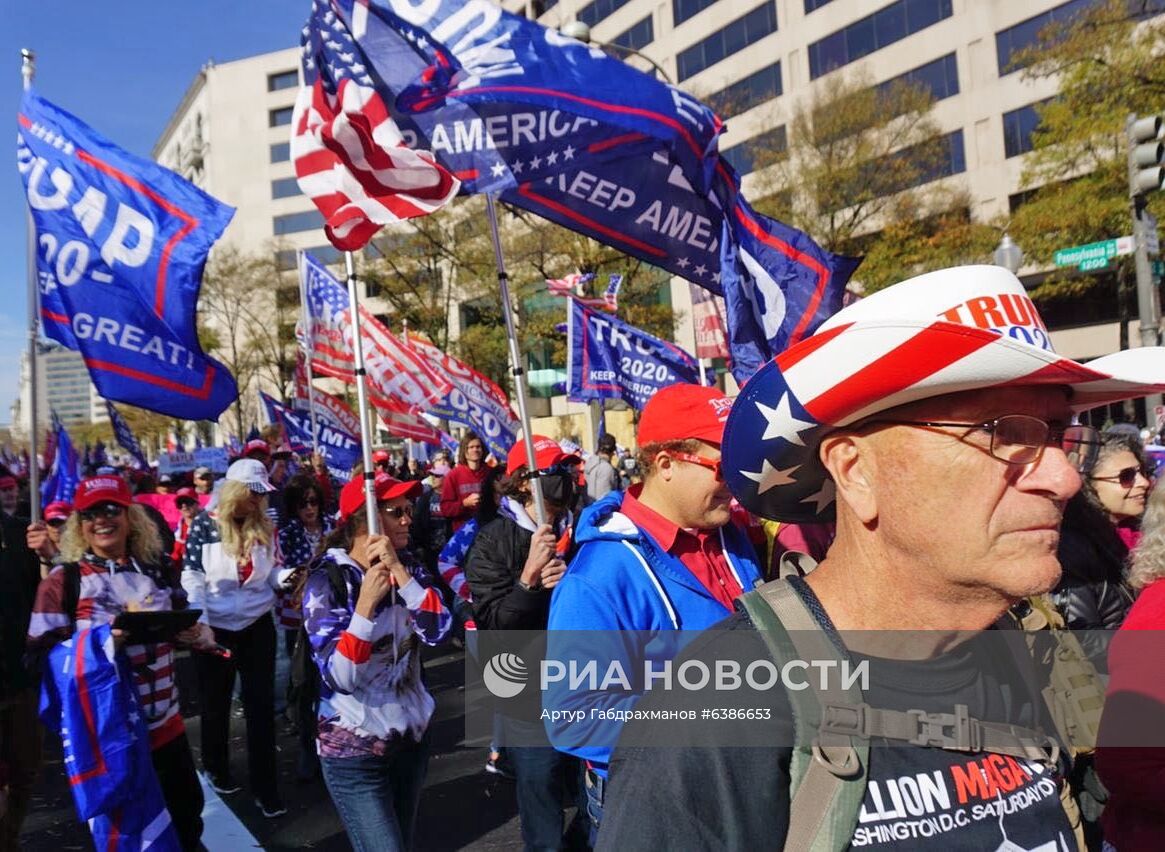 Акция в поддержку Трампа в Вашингтоне